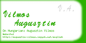 vilmos augusztin business card